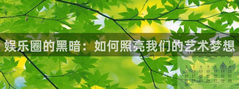 赢彩专家官网：娱乐圈的黑暗：如何照亮我们的艺术梦想